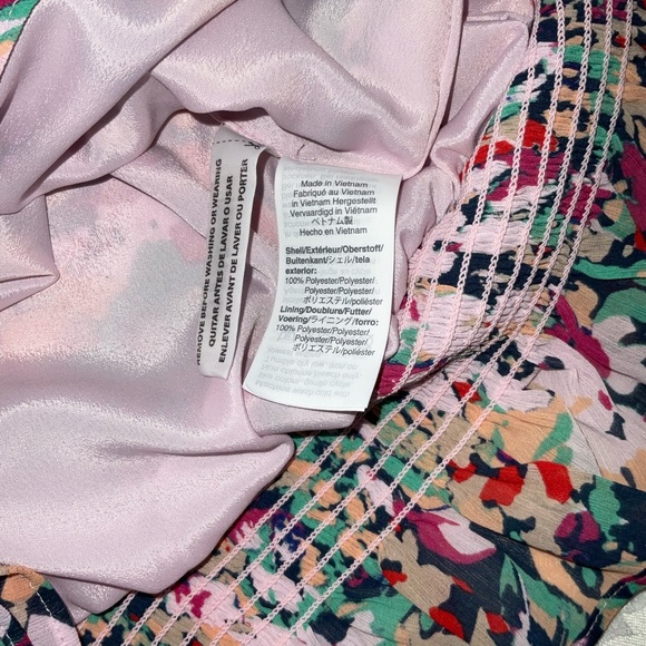 J.CREW Red Floral Print Ruffle Neck Top Women Size 12 Sleeveless - Picture 7 of 8